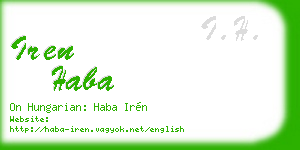 iren haba business card